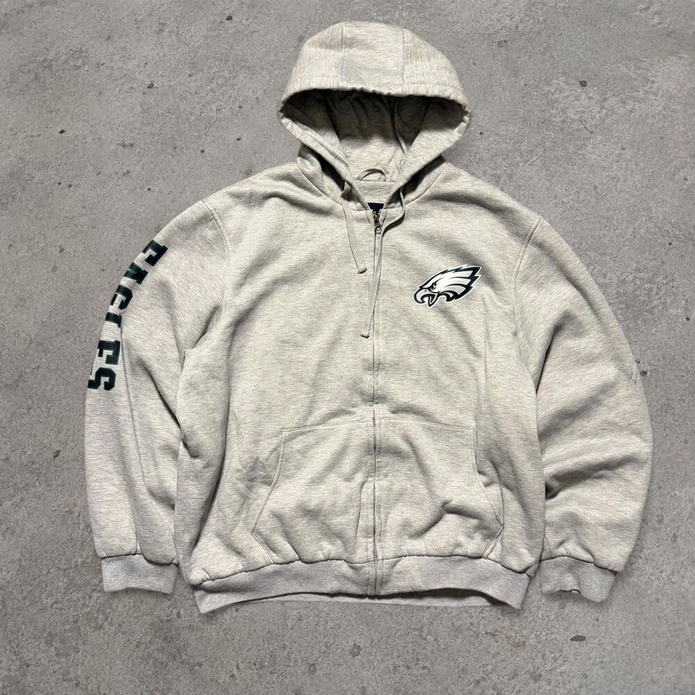 Y2K Vintage Philadelphia Eagles NFL Football Baggy Zip Up Men’s Size XL